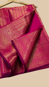 Dark Pink Tissue Silk Saree